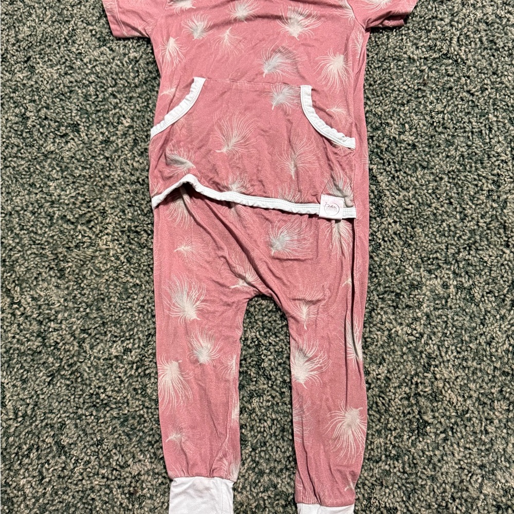 Pink Kids One Piece Footie